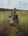 auf der Grenzpfad va Repina mit Kindern gehen an dem Grenzpfad 1879 Ilya Repin